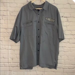 Harley Davidson button down work shirt XXXL